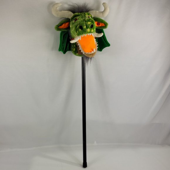 Dragon 39" Stick Ride-On Pole Electronic Sound 1988 Vintage Crisha Playful Plush - Picture 3 of 4